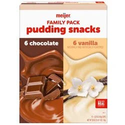 Meijer Pudding Snacks, 3.25 Oz, 12 Pk, Assorted Colors
