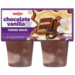 Meijer Chocolate Flavored Pudding Snacks, 3.25 Oz, 4 Pk