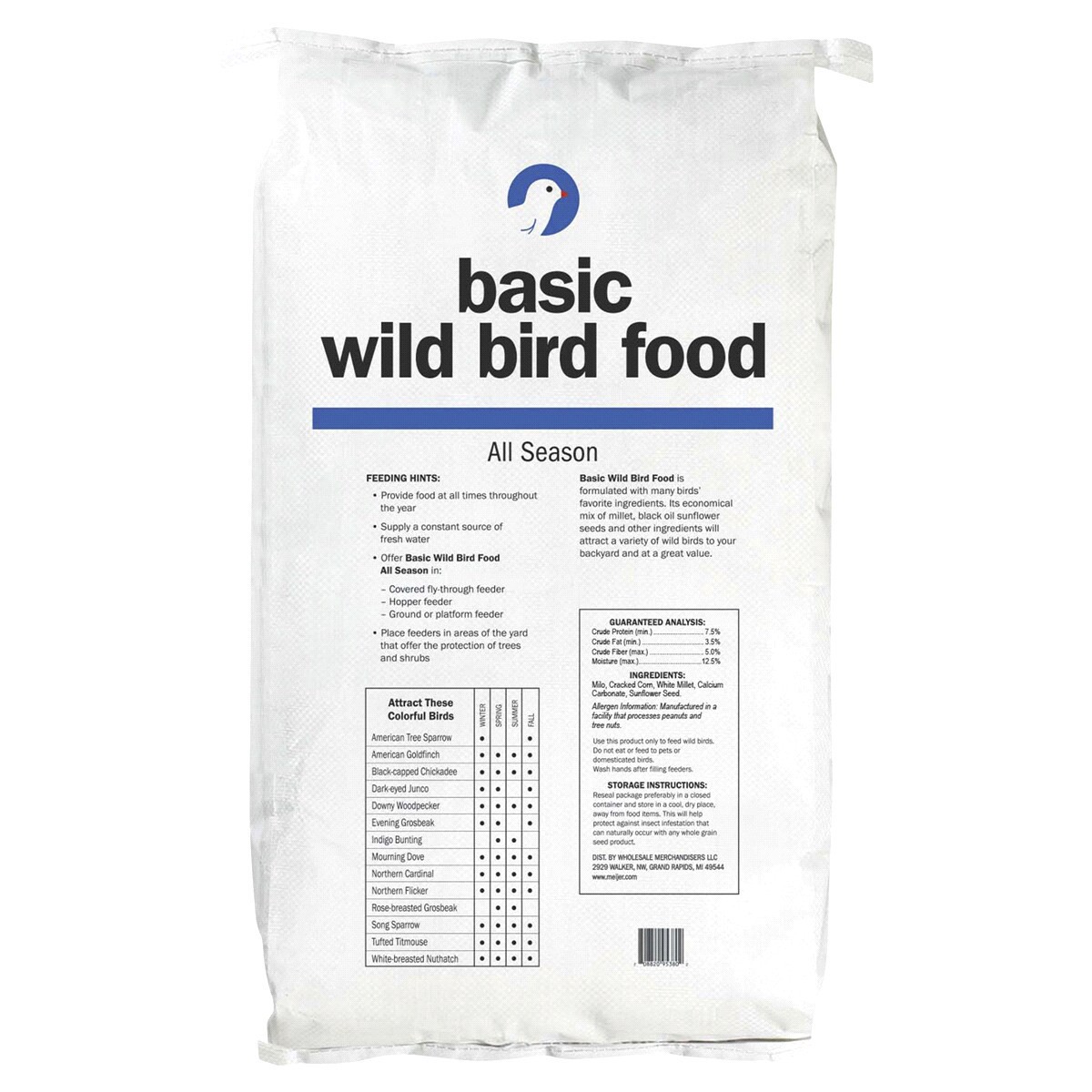 slide 2 of 2, Meijer Basic Wild Bird Food, 40 lb