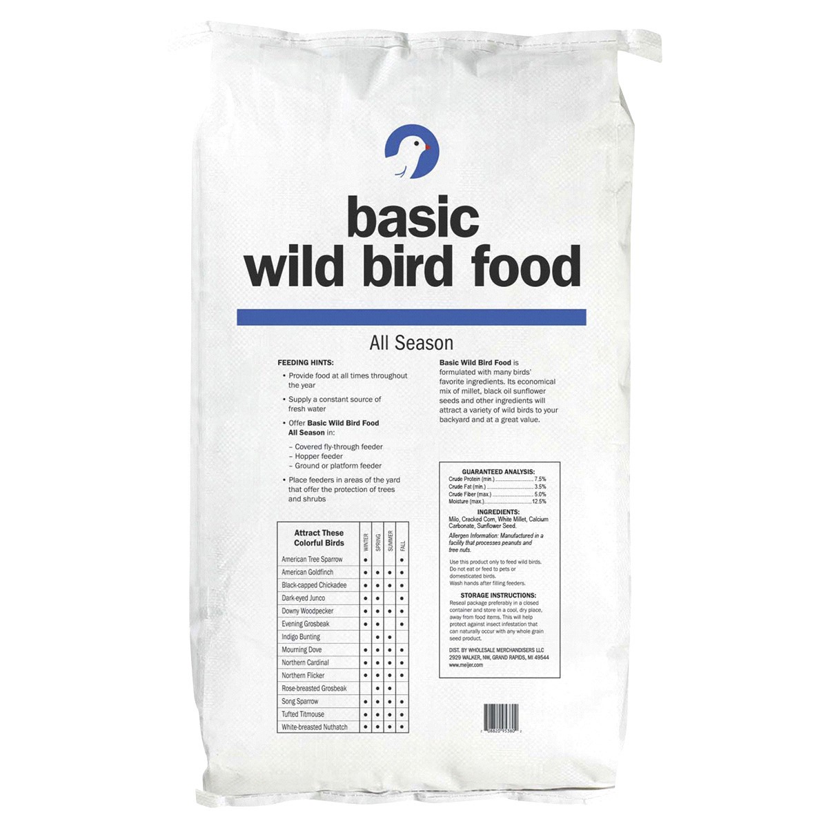 slide 2 of 2, Meijer Basic Wild Bird Food, 40 lb