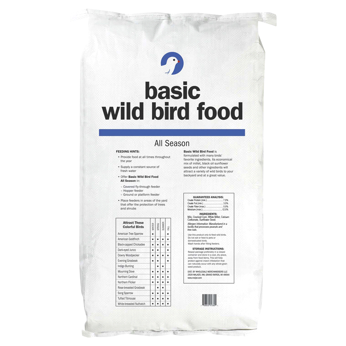 slide 5 of 5, Meijer Basic Wild Bird Food, 40 lb