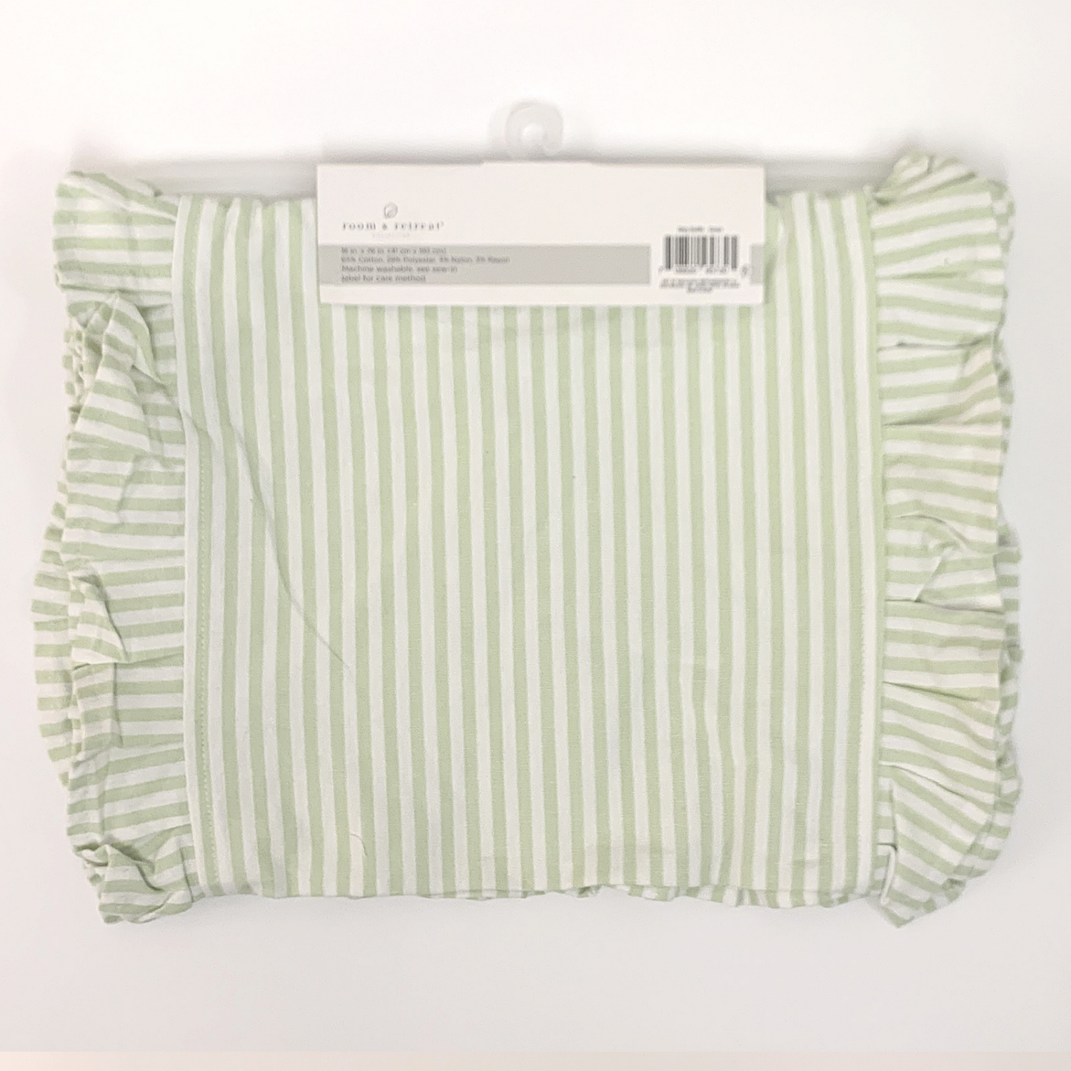 slide 2 of 3, ROOM & RETREAT Room and Retreat Riley Ruffle Runner, 16 in x 76 in, Green, 1 ct