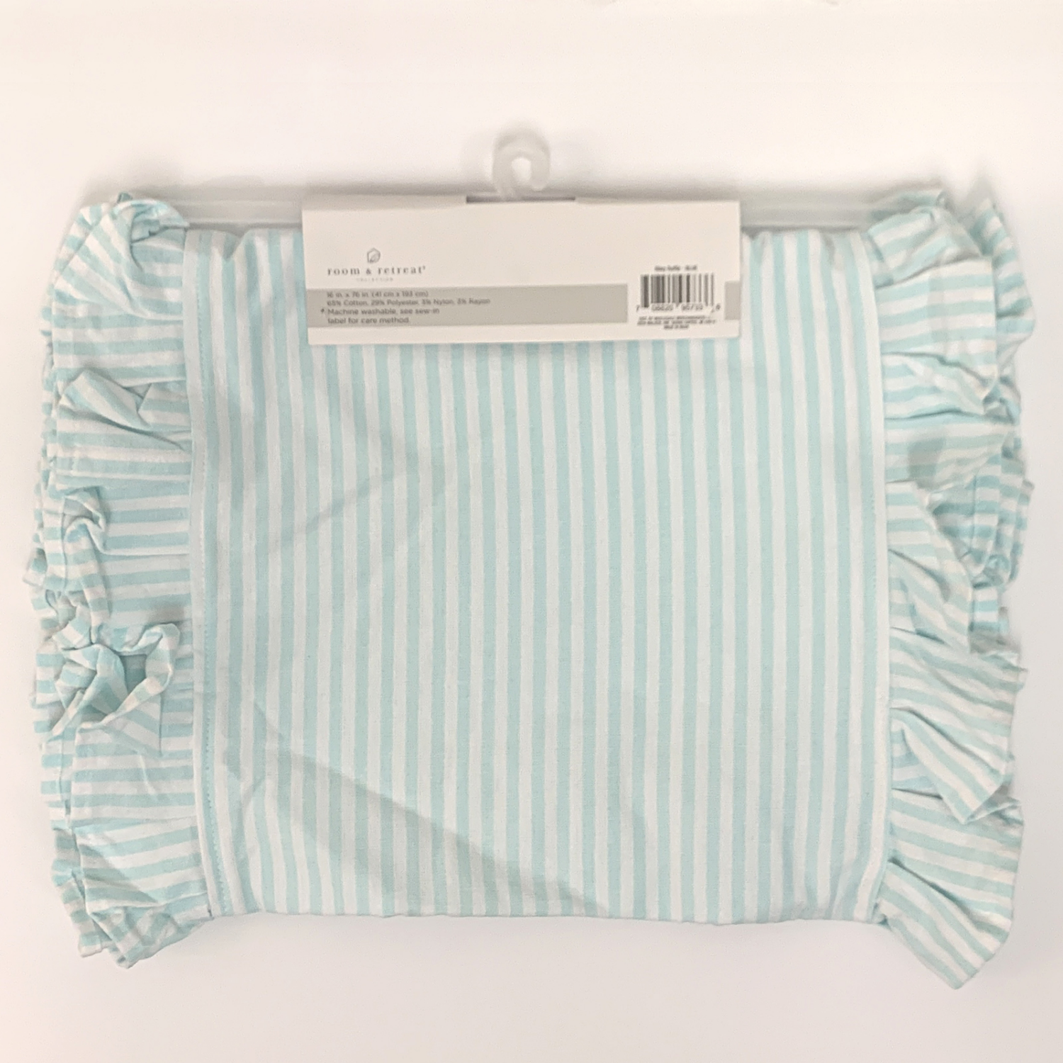 slide 2 of 2, Room & Retreat Riley Ruffle Runner, 16 in x 76 in , Blue, 1 ct