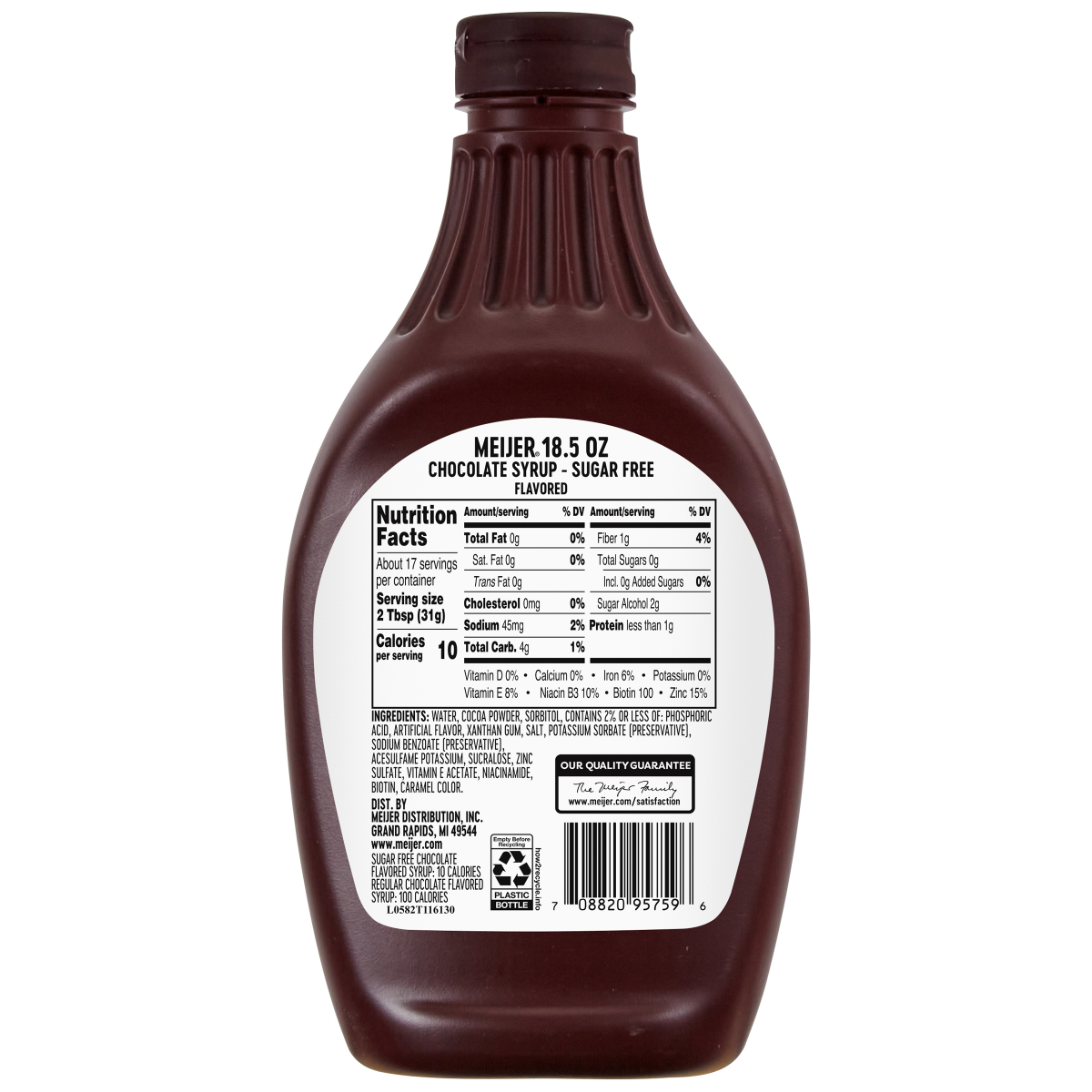slide 2 of 2, Meijer Sugar Free Chocolate Syrup, 18.5 oz