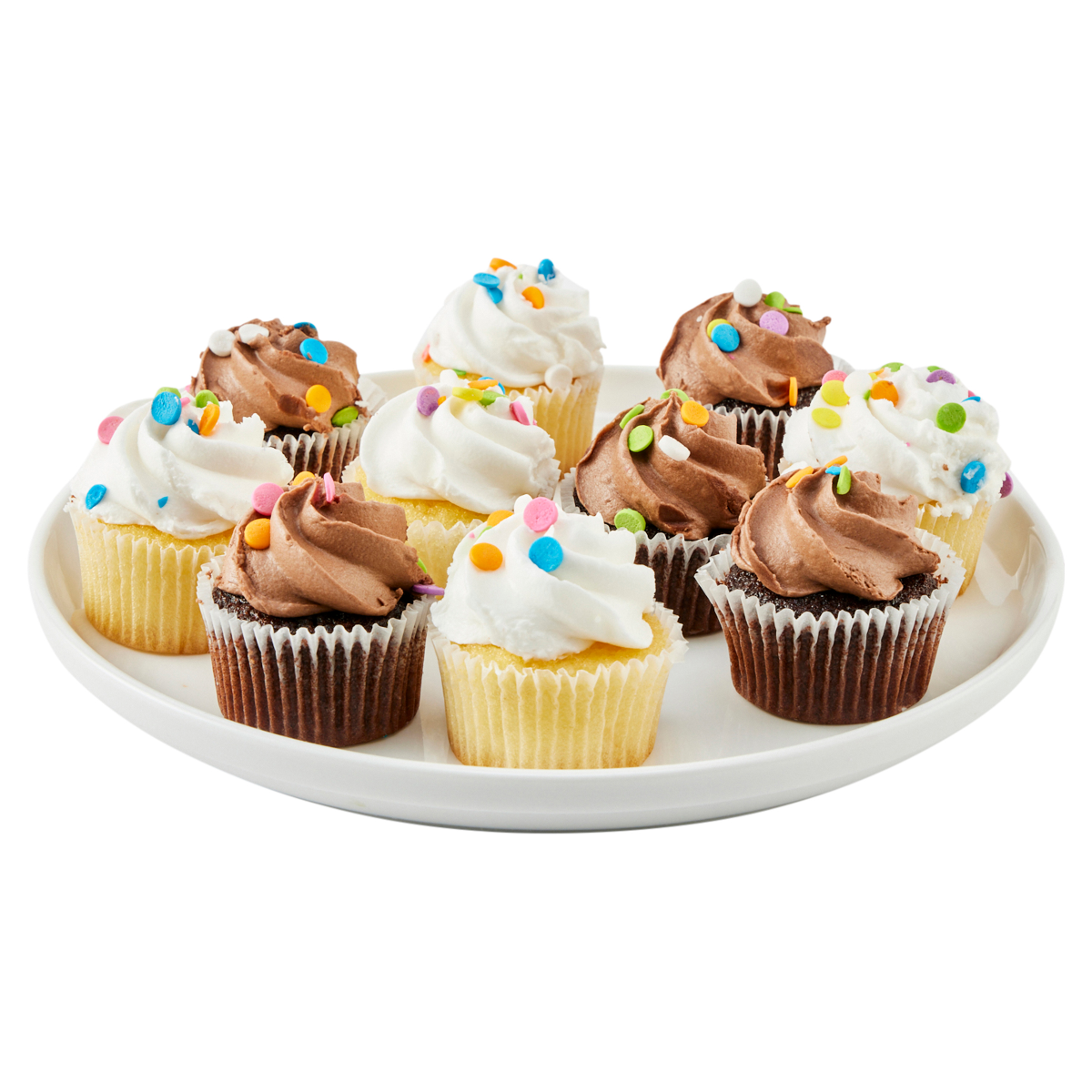 slide 2 of 4, Fresh from Meijer Mini Chocolate & Vanilla Assorted Cupcakes 24 ct, 20 oz., 20 oz