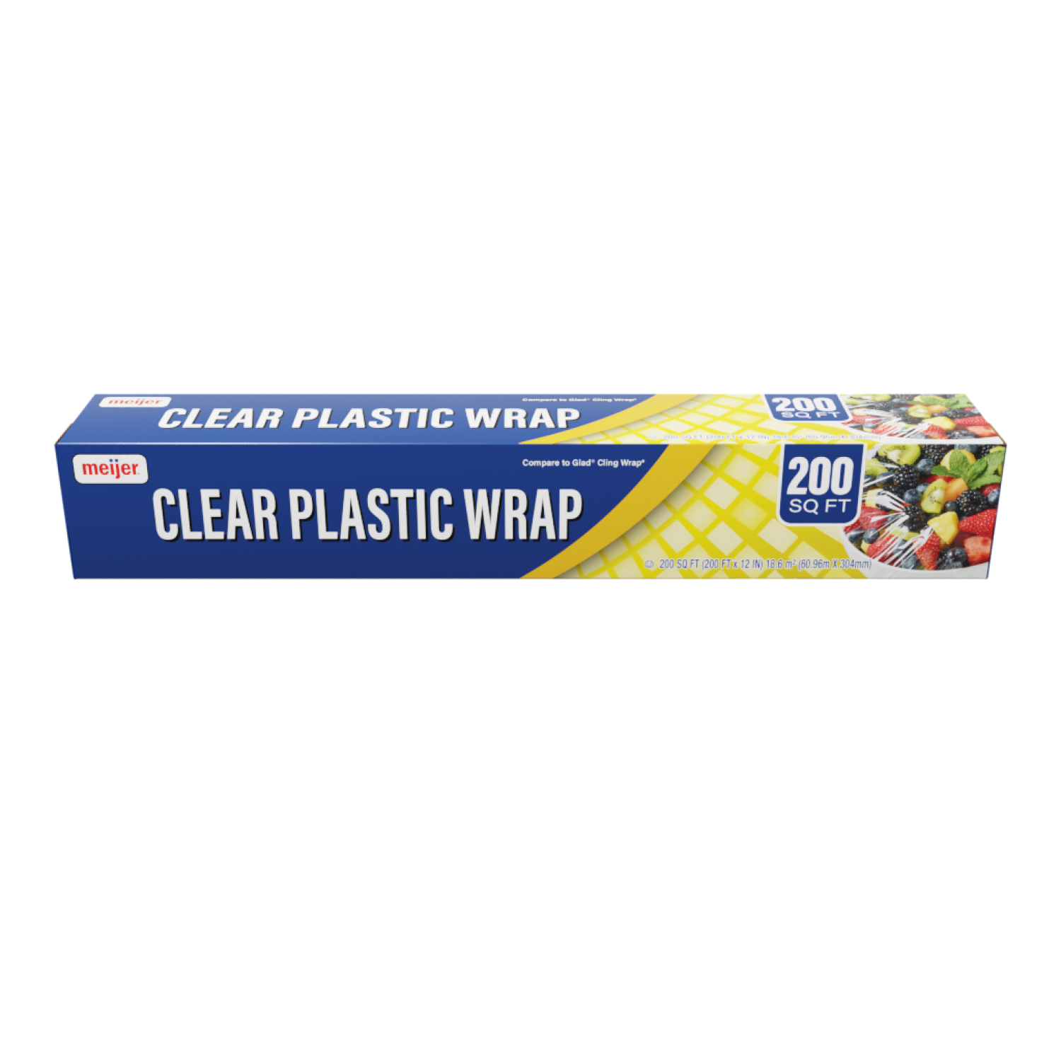 slide 3 of 3, Meijer Clear Plastic Wrap, 200 ft