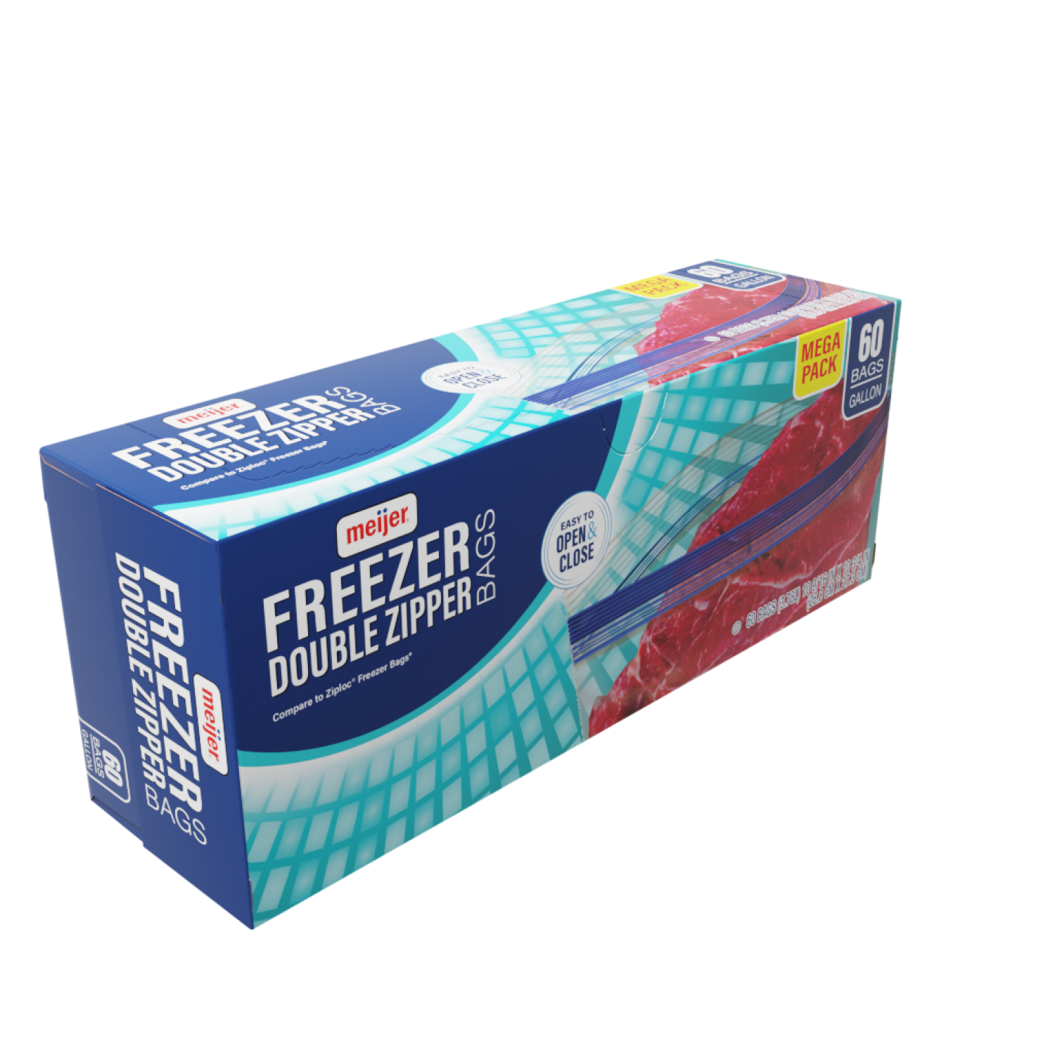 slide 2 of 4, Meijer Gallon Freezer Bags Mega Pack, 60 ct