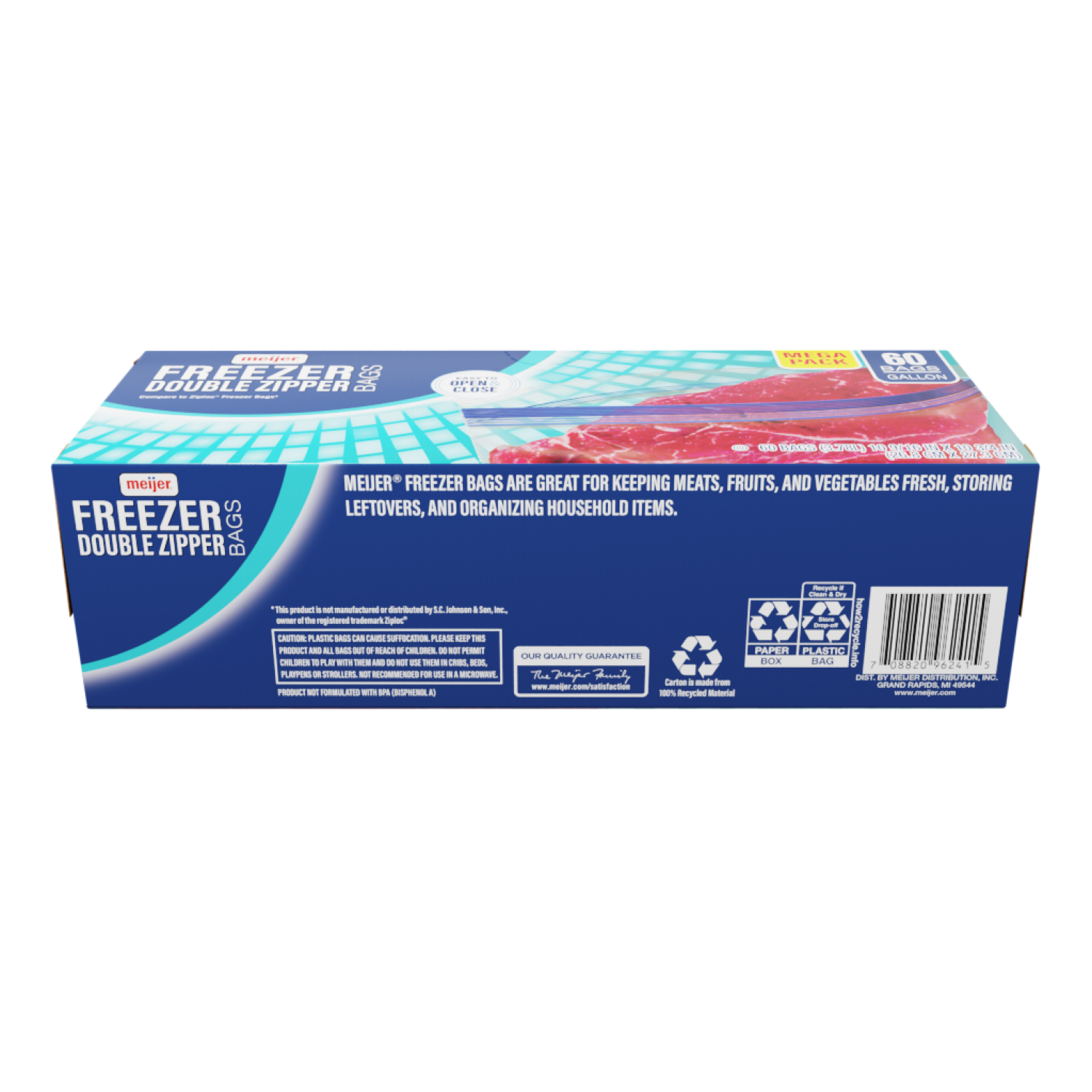 slide 3 of 4, Meijer Gallon Freezer Bags Mega Pack, 60 ct
