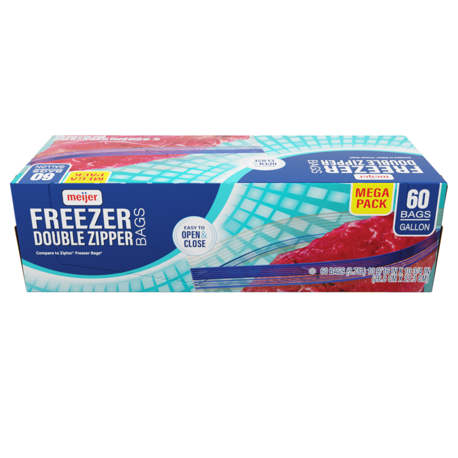 slide 4 of 4, Meijer Gallon Freezer Bags Mega Pack, 60 ct