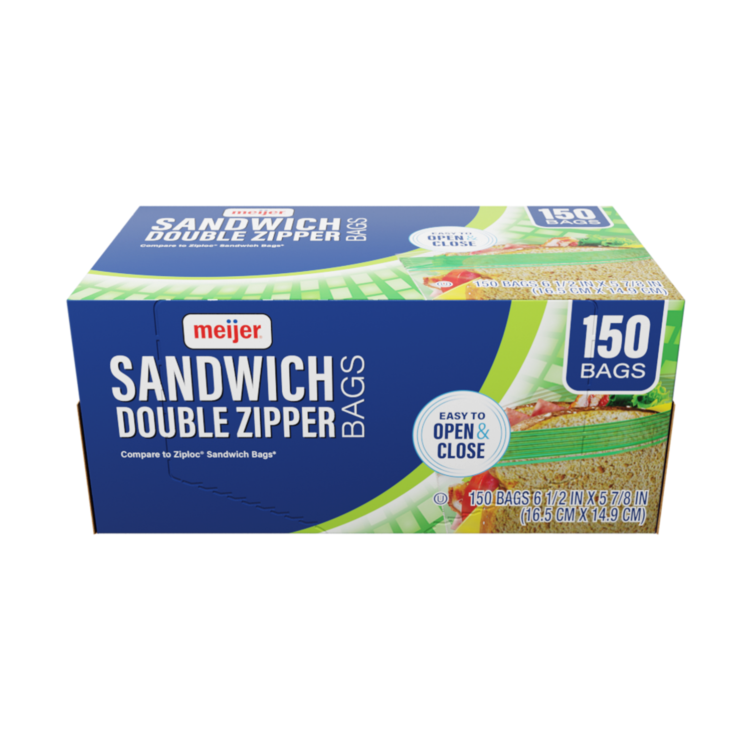slide 3 of 3, Meijer Sandwich Bags, 150 ct