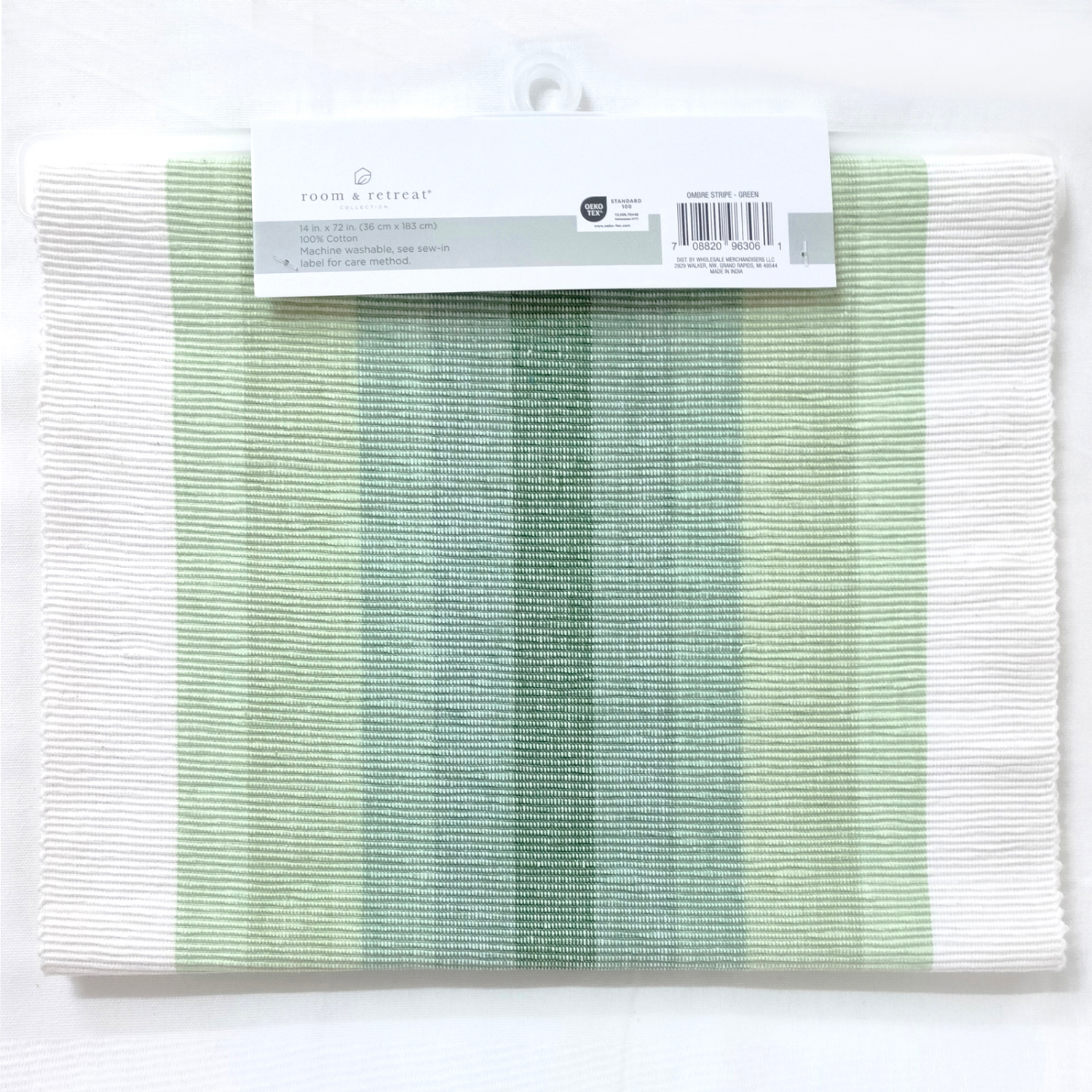 slide 2 of 2, ROOM & RETREAT Room and Retreat Ombre Stripe Runner, 14 in x 72 in, 1 ct