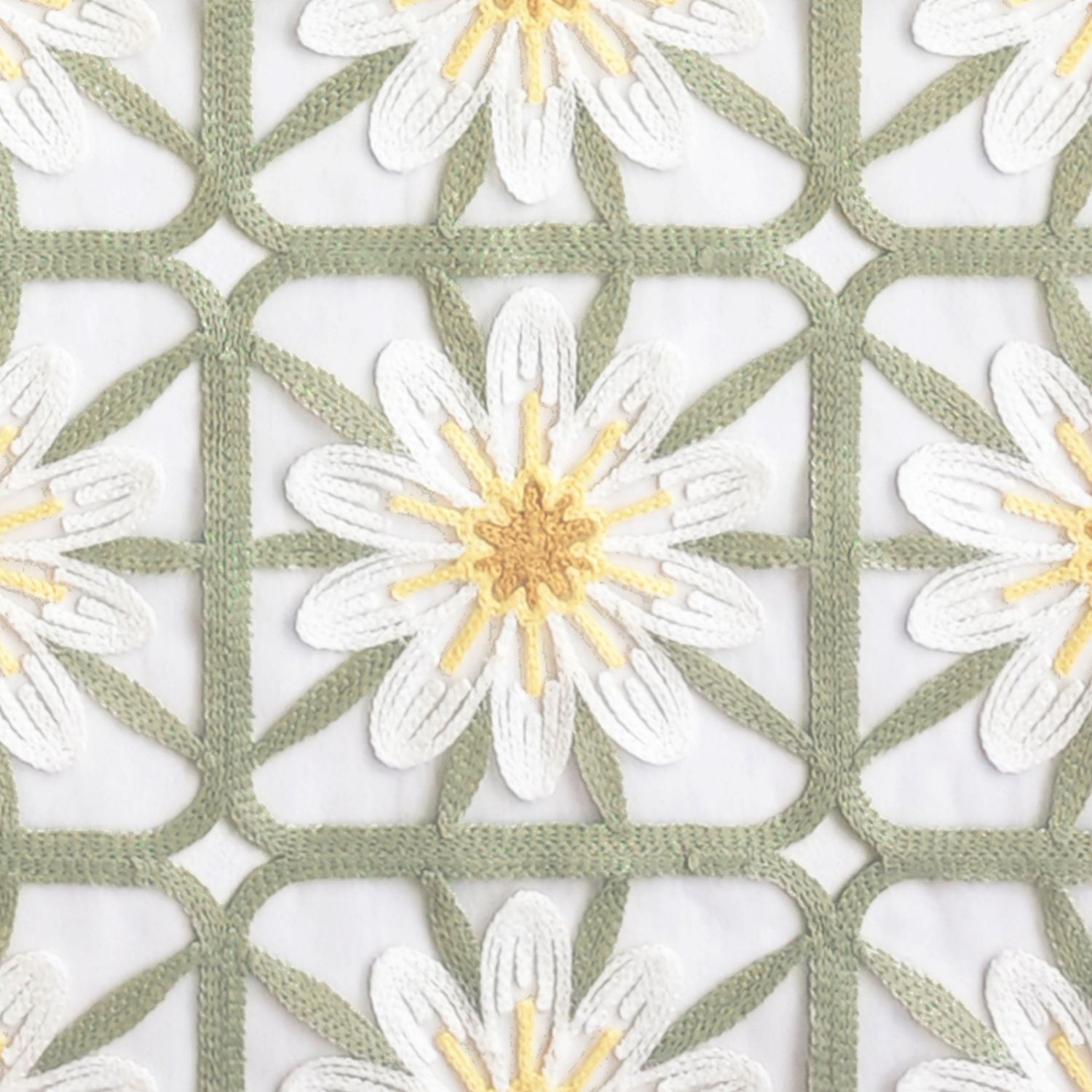 slide 3 of 3, ROOM & RETREAT Room and Retreat Winsome Organza Sheer Embroidered Runner, 14 in x 70 in, 1 ct