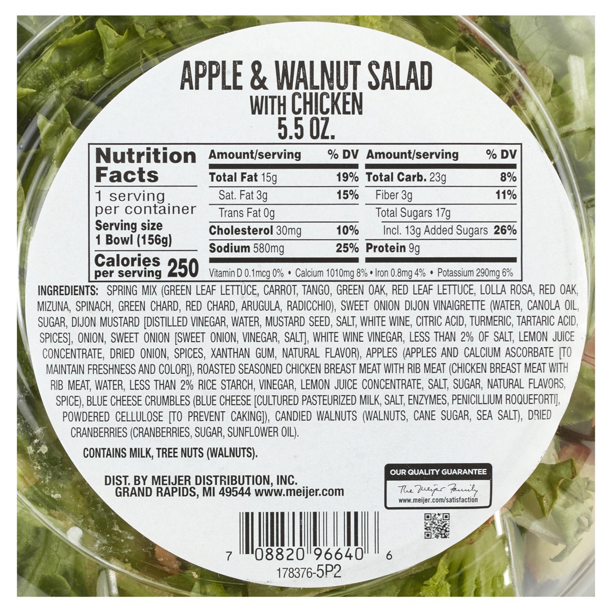 slide 21 of 29, Fresh from Meijer Apple & Walnut Salad with Chicken Salad Bowl, 5.5 oz