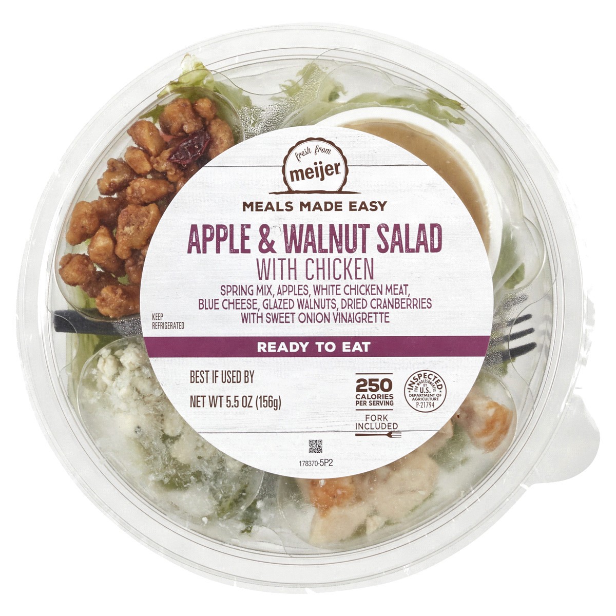 slide 1 of 29, Fresh from Meijer Apple & Walnut Salad with Chicken Salad Bowl, 5.5 oz