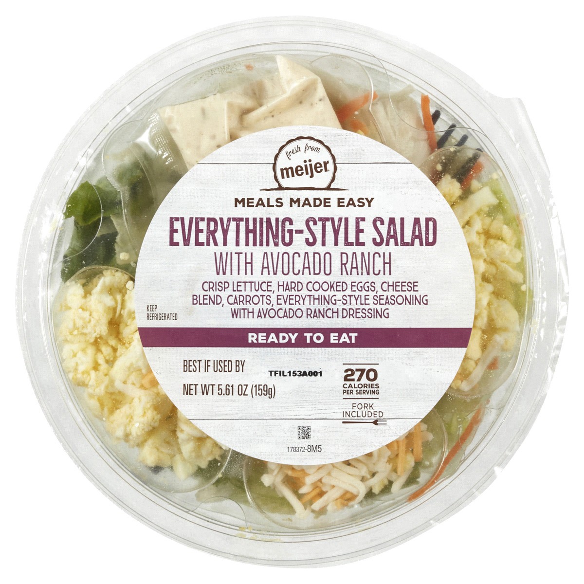 slide 1 of 1, Fresh from Meijer Salad Bowl, Everything Avocado, 5.61 oz, 5.61 oz