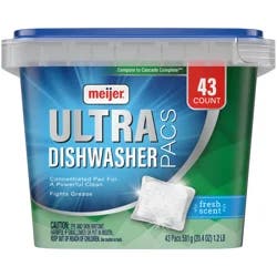 Meijer Ultra Dishwasher Pacs, Fresh Scent