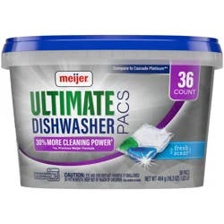 Meijer Ultimate Dishwasher Pacs, Fresh Scent