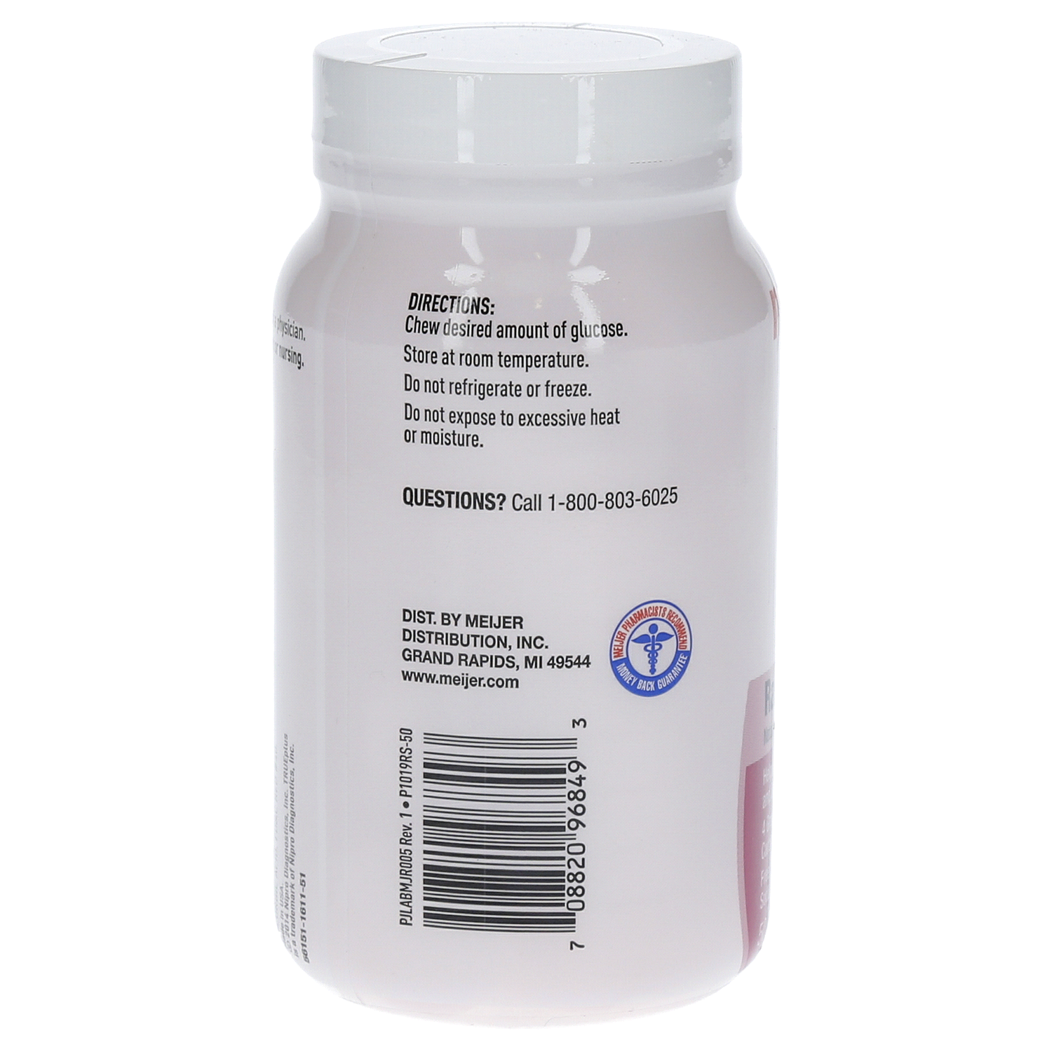 slide 3 of 3, Meijer True Plus Glucose Tablets, Raspberry, 50 ct