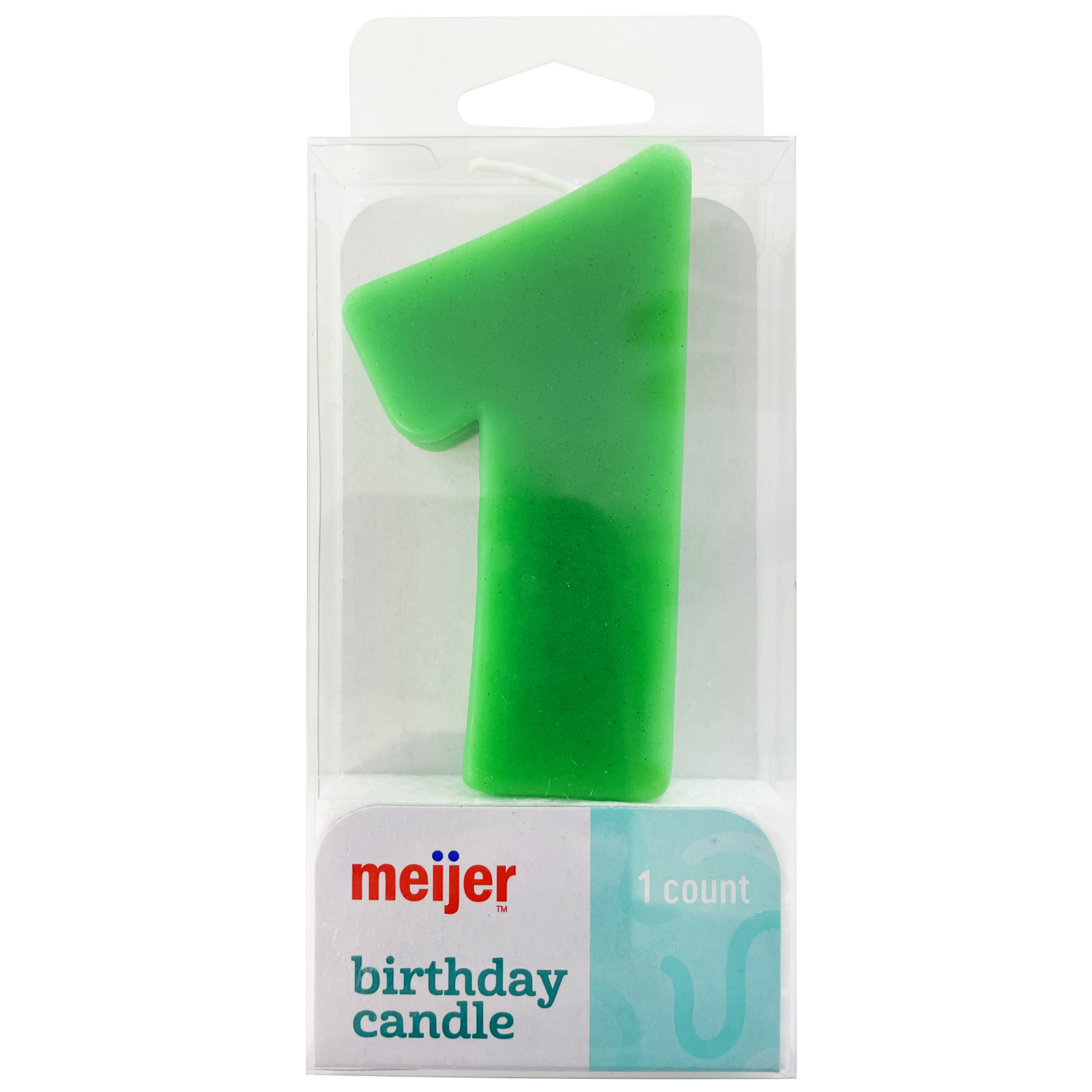 slide 2 of 4, Meijer Extra Large Birthday Candle, Number 1, Assorted Colors, 3", 1 ct