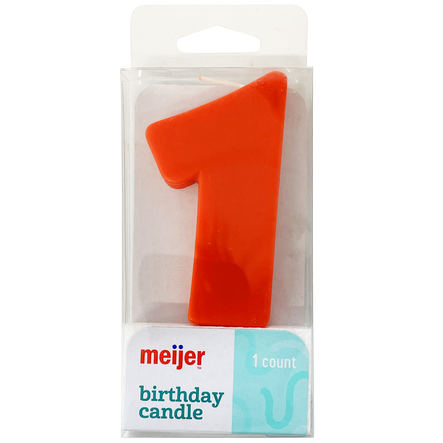 slide 3 of 4, Meijer Extra Large Birthday Candle, Number 1, Assorted Colors, 3", 1 ct