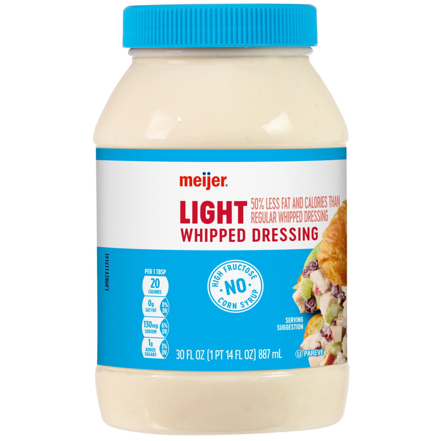 slide 3 of 7, Meijer Lite Whipped Dressing, 30 oz