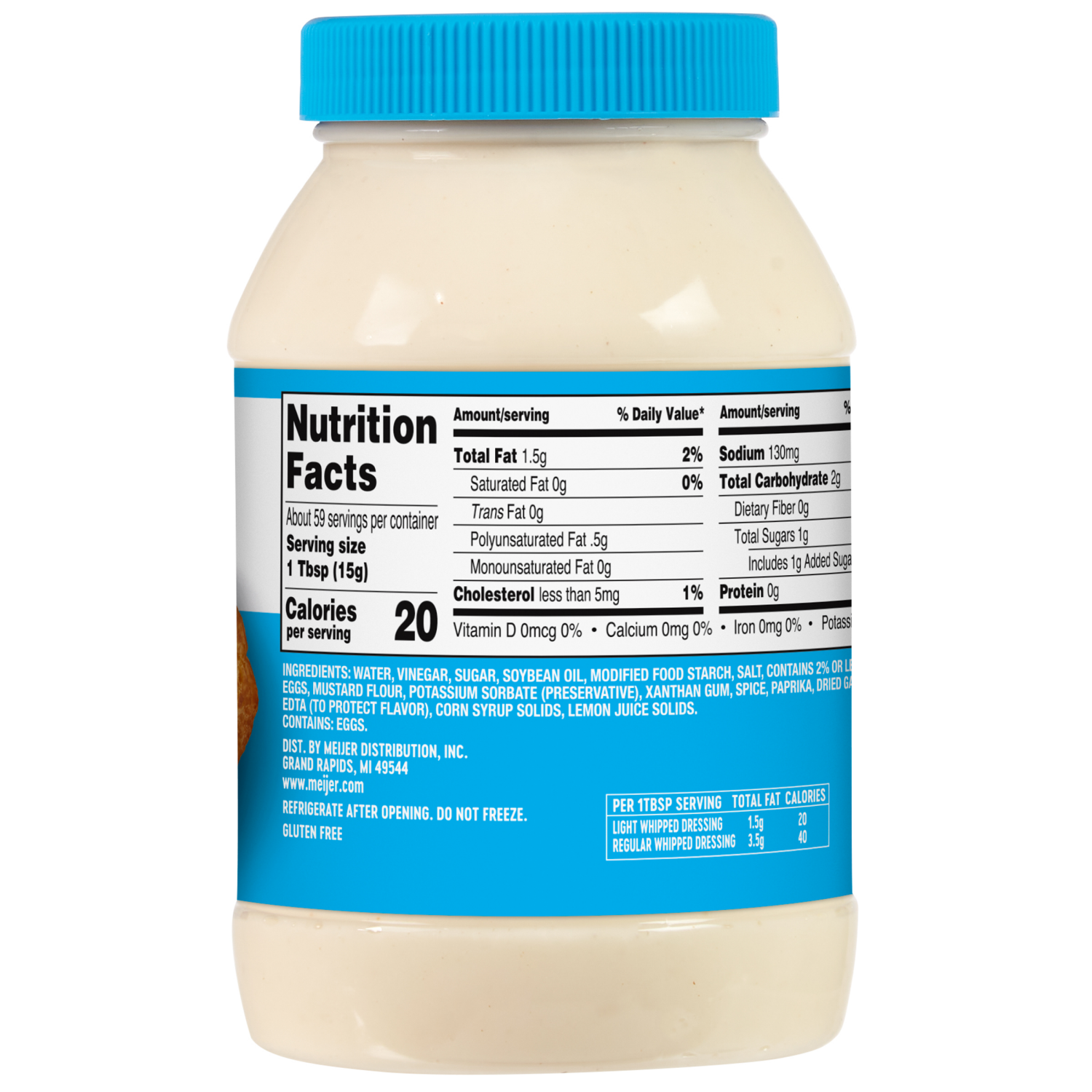 slide 4 of 7, Meijer Lite Whipped Dressing, 30 oz