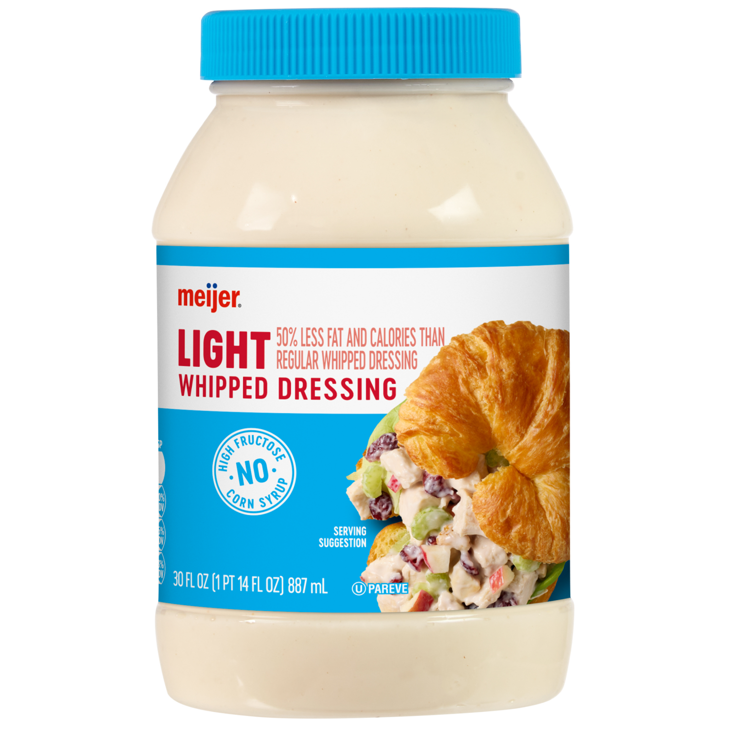 slide 1 of 7, Meijer Lite Whipped Dressing, 30 oz