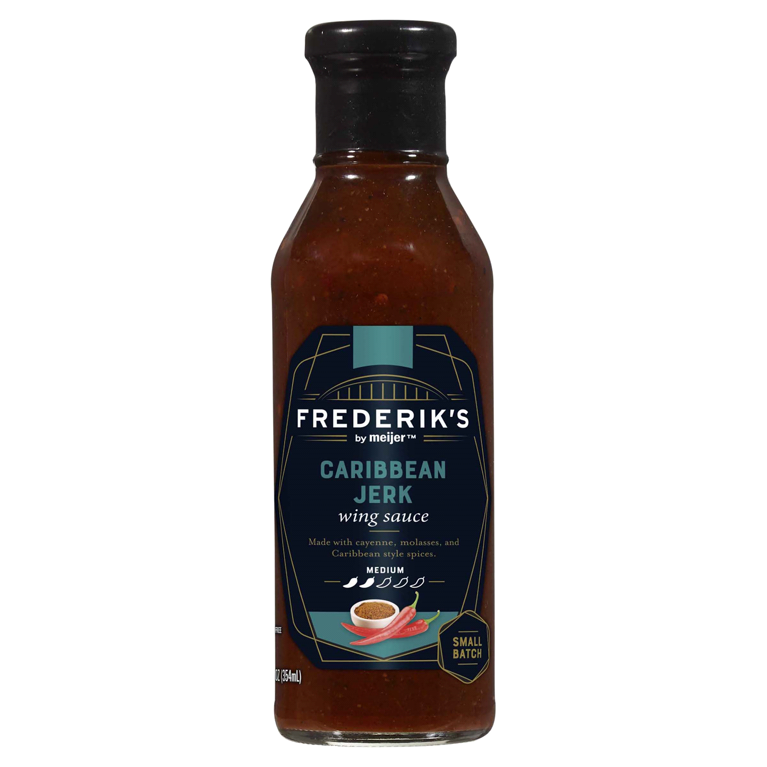 slide 1 of 3, FREDERIKS BY MEIJER Frederik's by Meijer Caribbean Jerk Wing Sauce, 12 oz