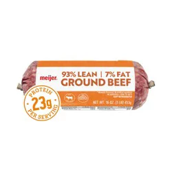 93/7 Ground Beef 1 Lb Roll