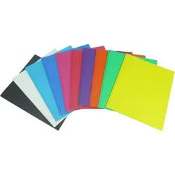 2-Pockets Paper Portfolio With Metal Prongs, Letter Size, Sold Separately