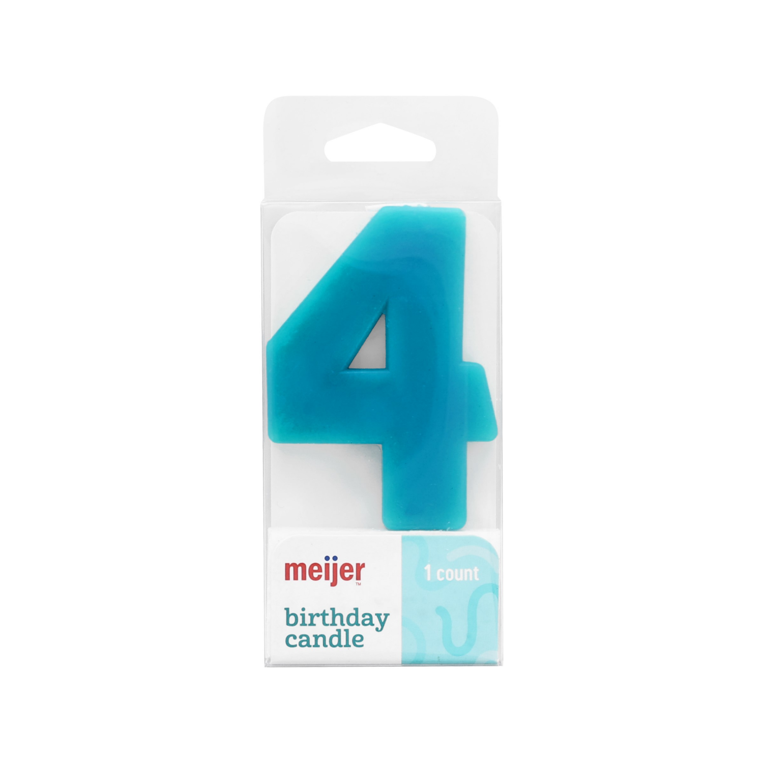 slide 2 of 4, Meijer Extra Large Birthday Candle, Number 4, Assorted Colors, 3", 1 ct