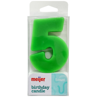 slide 11 of 13, Meijer Extra Large Birthday Candle, Number 5, Assorted Colors, 3", 1 ct