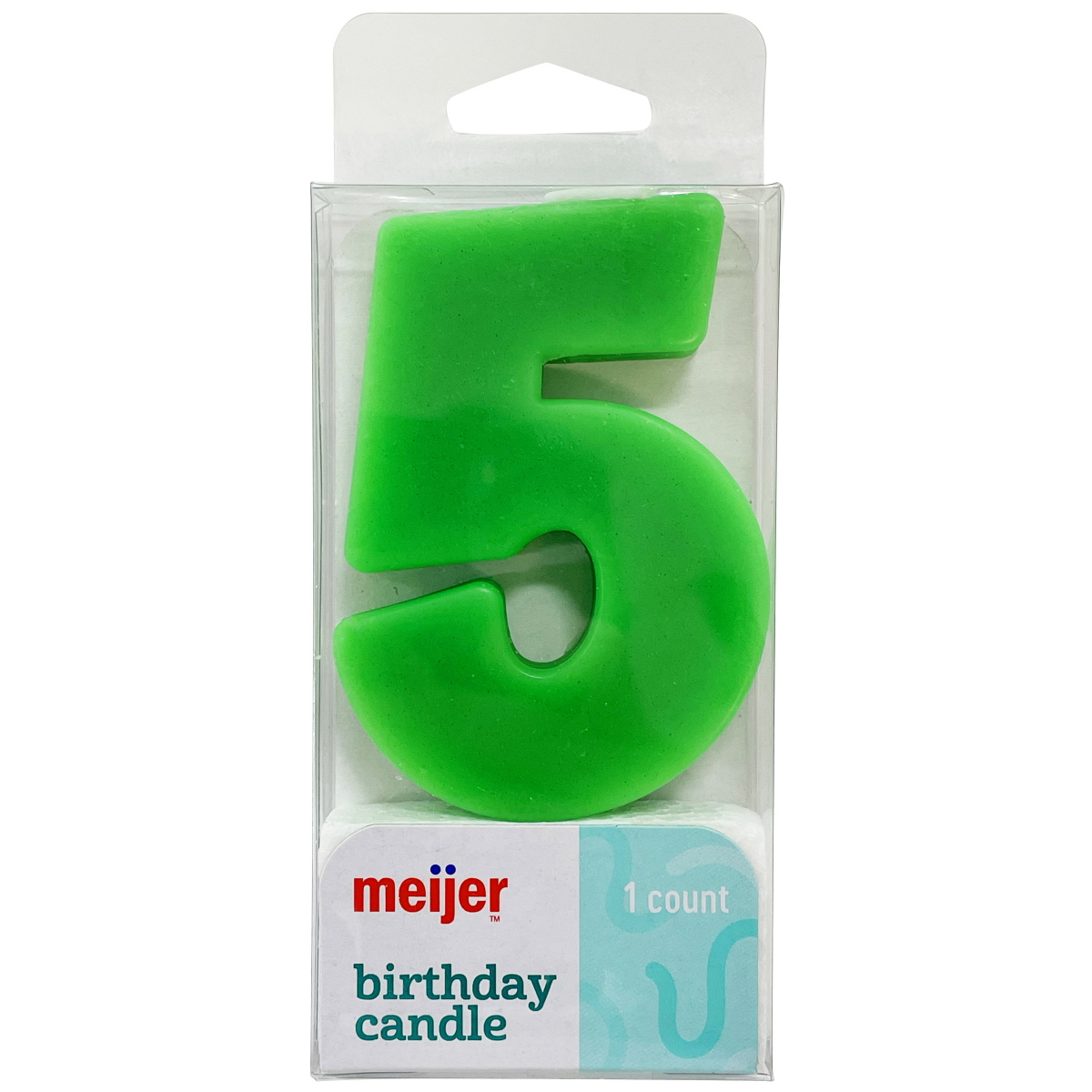 slide 12 of 13, Meijer Extra Large Birthday Candle, Number 5, Assorted Colors, 3", 1 ct