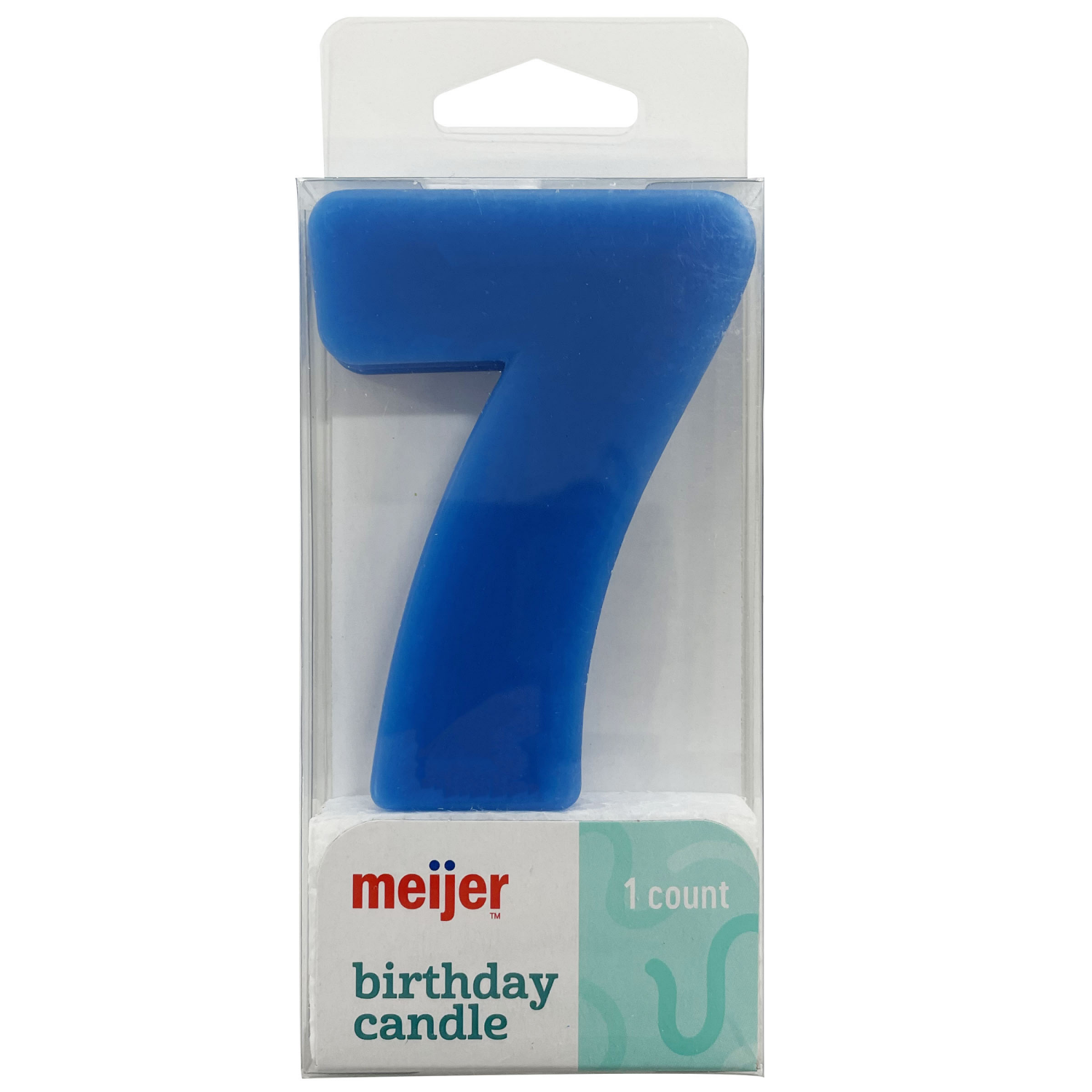slide 1 of 4, Meijer Extra Large Birthday Candle, Number 7, Assorted Colors, 3", 1 ct