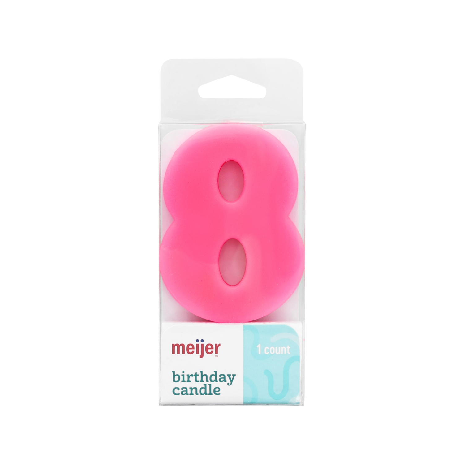 slide 3 of 4, Meijer Extra Large Birthday Candle, Number 8, Assorted Colors, 3", 1 ct