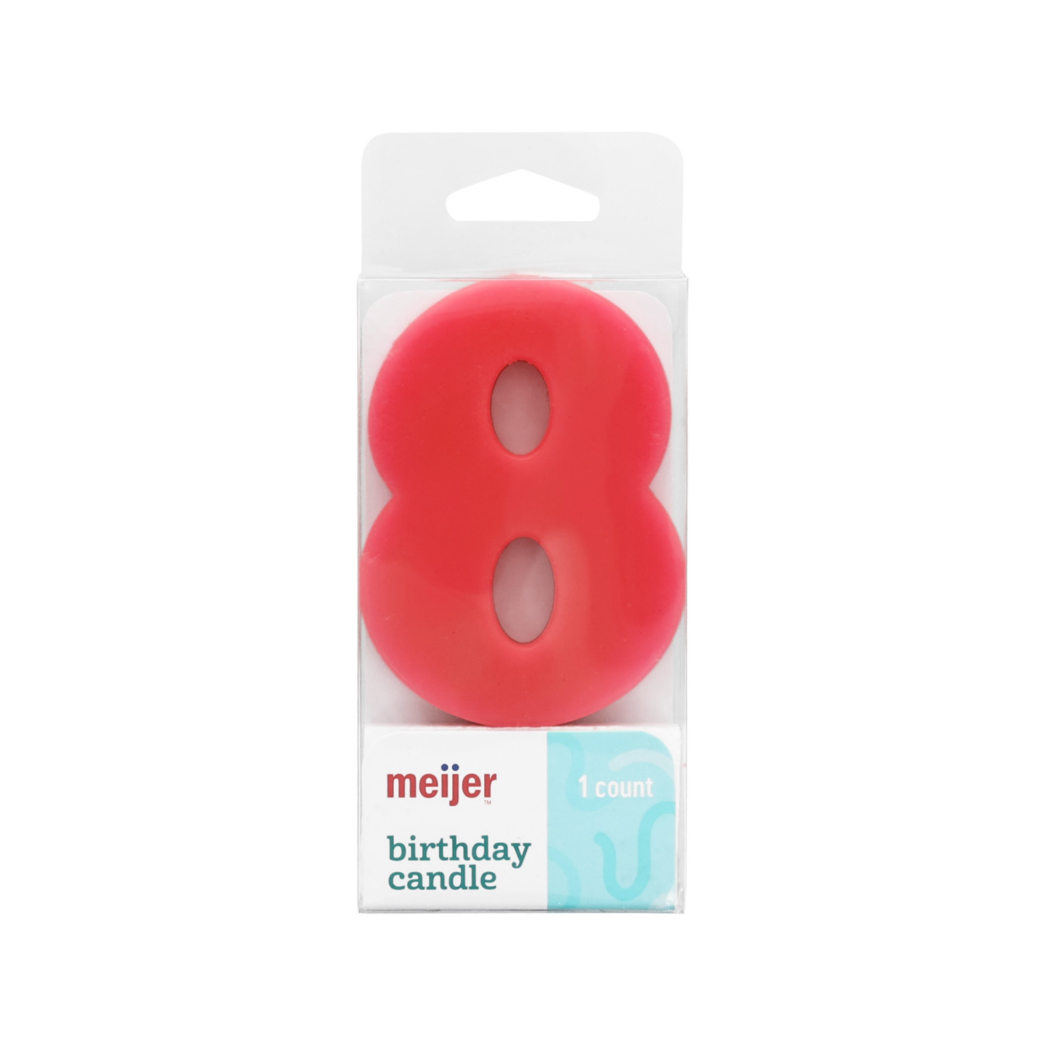 slide 4 of 4, Meijer Extra Large Birthday Candle, Number 8, Assorted Colors, 3", 1 ct
