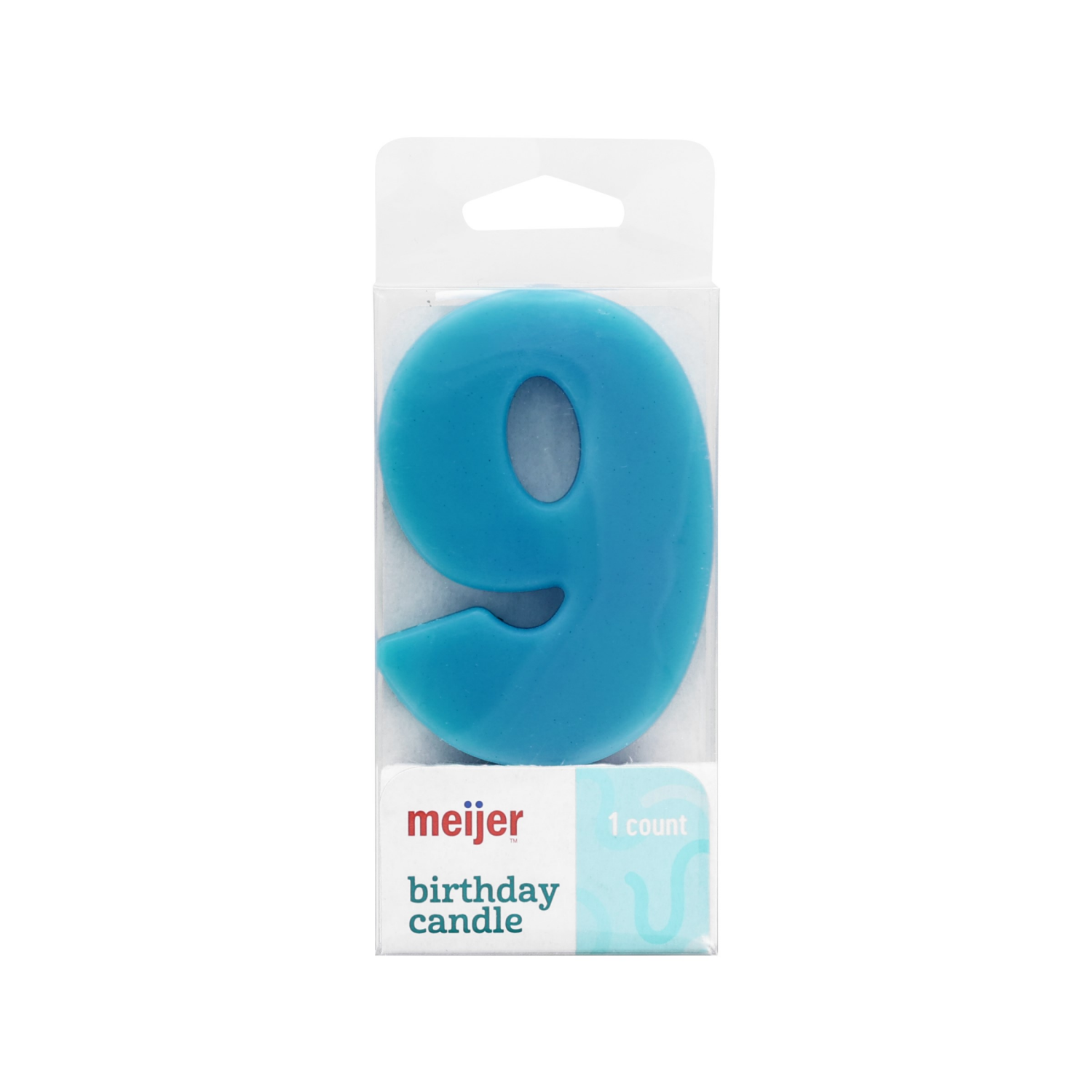 slide 2 of 4, Meijer Extra Large Birthday Candle, Number 9, Assorted Colors, 3", 1 ct