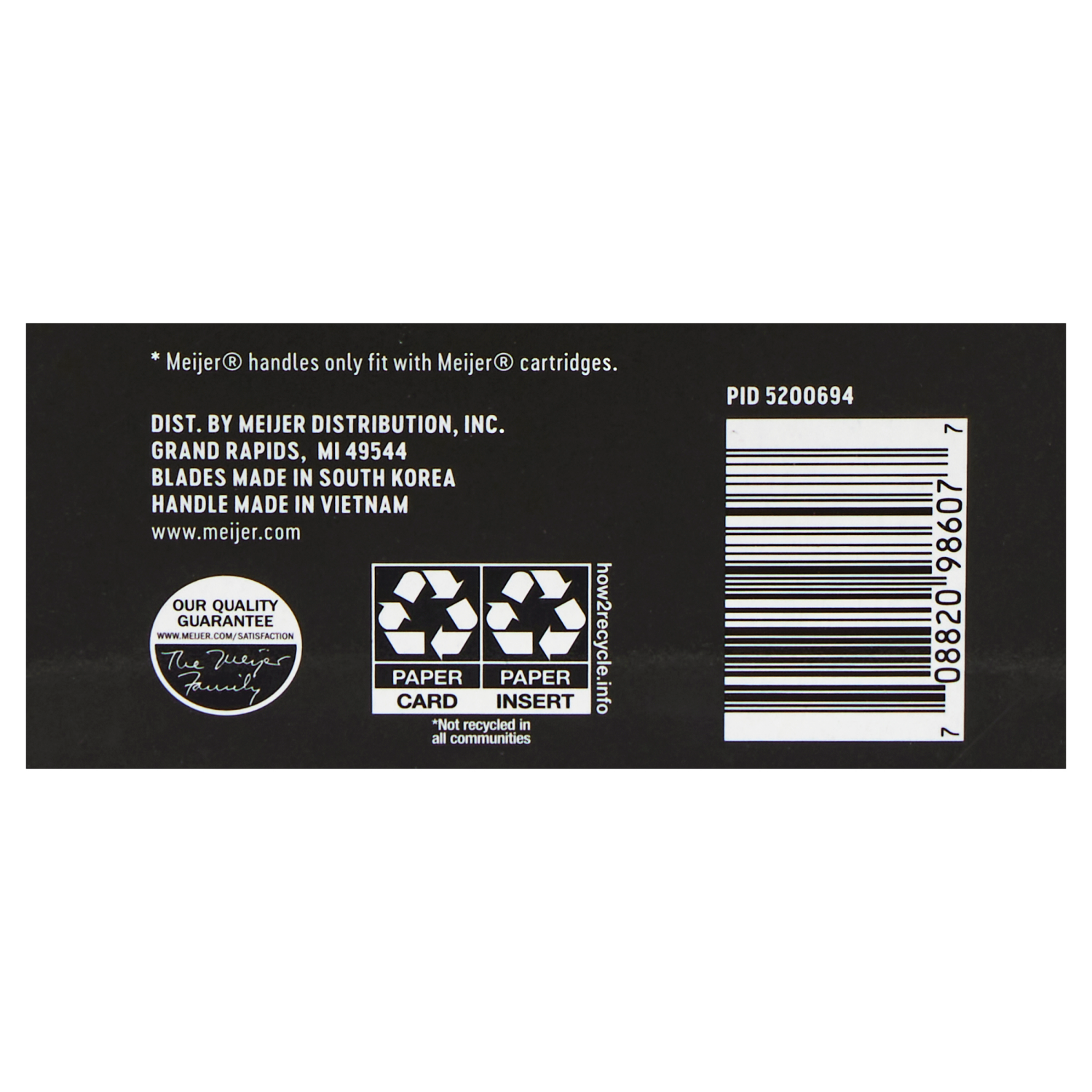 slide 2 of 2, Meijer Mens 5 Blade System Blue + Travel Cover, 1 ct