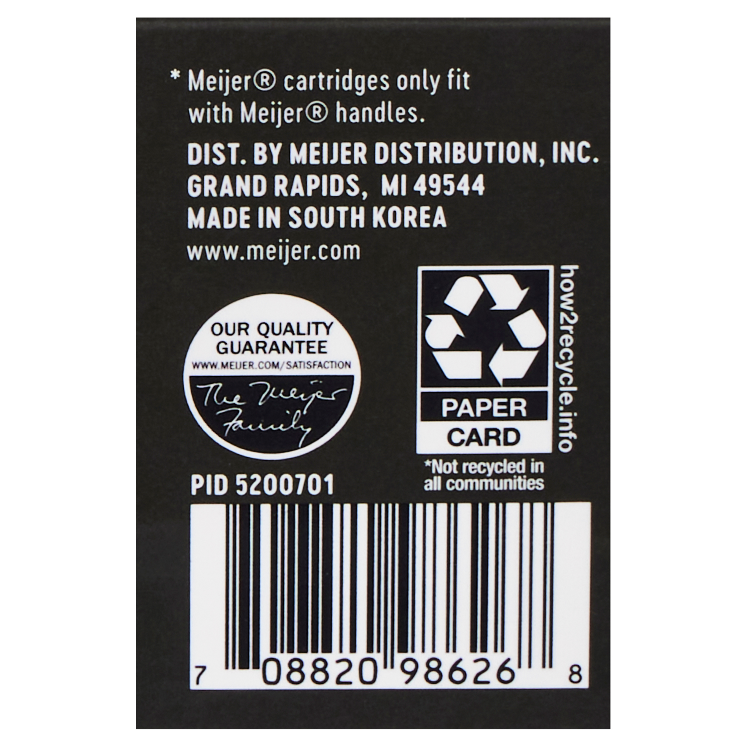 slide 2 of 2, Meijer Mens 5 Blade Razor Refill, 4 ct