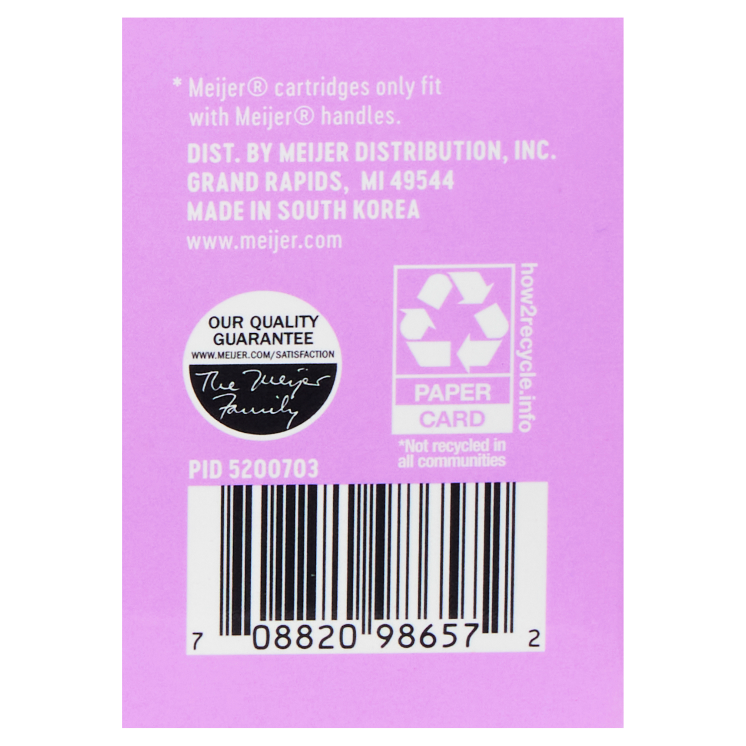 slide 2 of 2, Meijer Womens 5 Blade Razor Refill, 4 ct