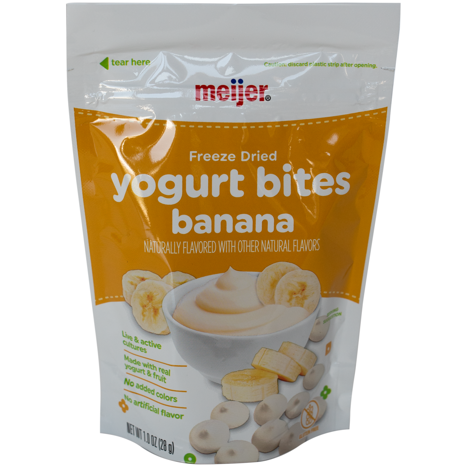 slide 1 of 4, Meijer Yogurt Bites Banana 1 Oz, 1 ct