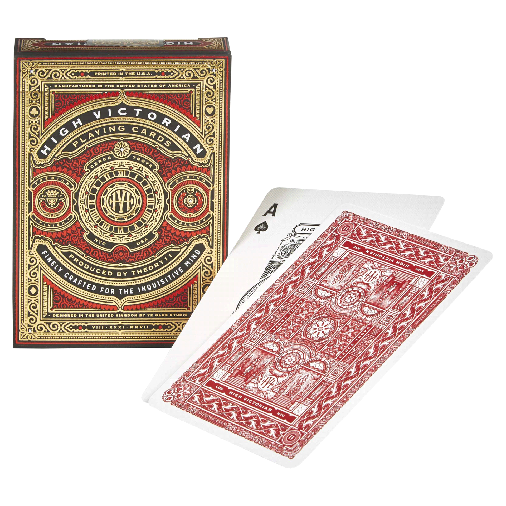 slide 1 of 1, Theory 11 Monarchs Victorian Red Or Green Cards, 1 Deck, 1 ct