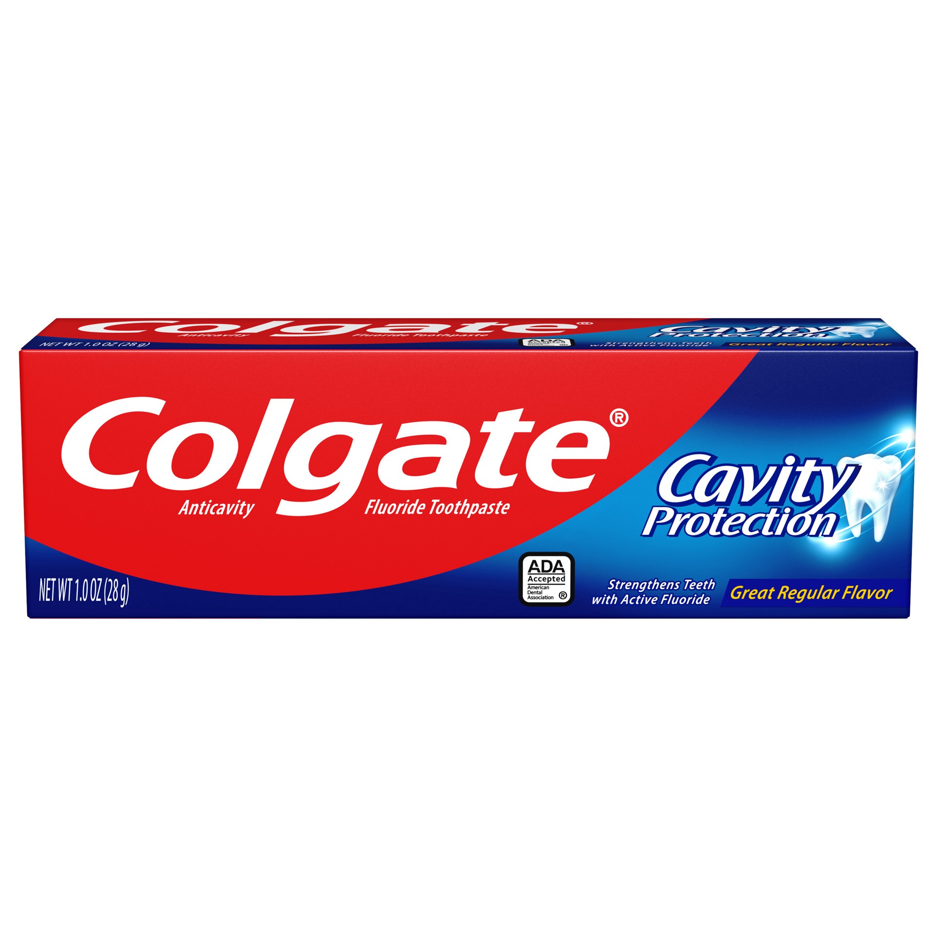 slide 1 of 2, Colgate Cavity Protection Toothpaste with Fluoride, Great Regular Flavor, 1oz, 1 oz