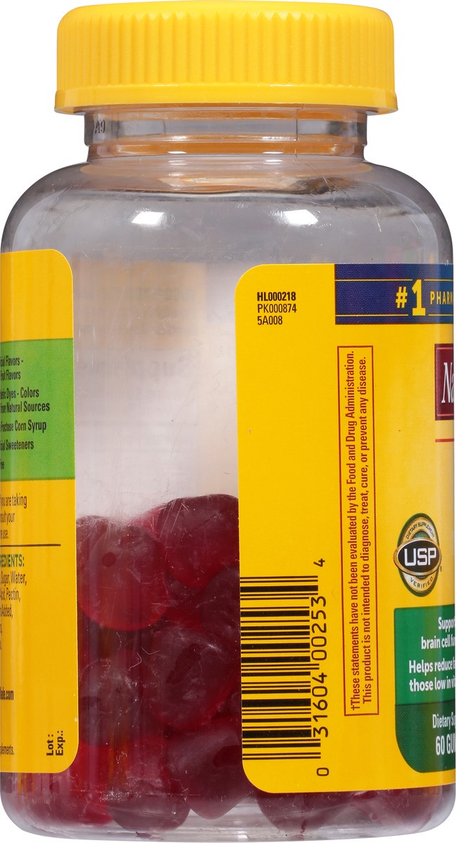 slide 7 of 9, Nature Made Extra Strength Vitamin B12 Gummies, 3000 mcg per serving, B12 Vitamin Supplement for Energy Metabolism Support, 60 Gummy Vitamins, 30 Day Supply, 60 ct