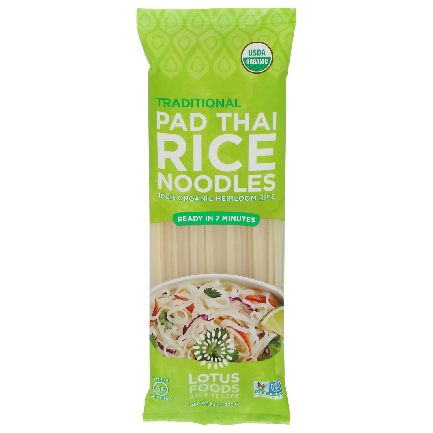slide 1 of 2, Lotus Foods Pad Thai Traditional Rice Noodles 8 oz, 8 oz