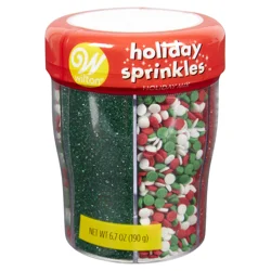 Wilton Christmas 6-Cell Red & Green Holiday Sprinkles
