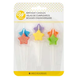 Wilton Star Pick Celebration Candles 6 Each