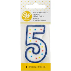 Wilton 5 Birthday Candle 3 Inch 1 ea