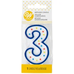 Wilton 3 Birthday Candle 3 Inch 1 ea