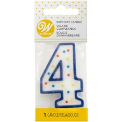 Wilton 4 Birthday Candle 3 Inch 1 ea